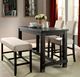 Furniture of America® Sania Antique Black/Beige Counter Height Bench-1