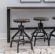 Powell® Haywood Dark Gunmetal/Gray Adjustable Backless Stool -1
