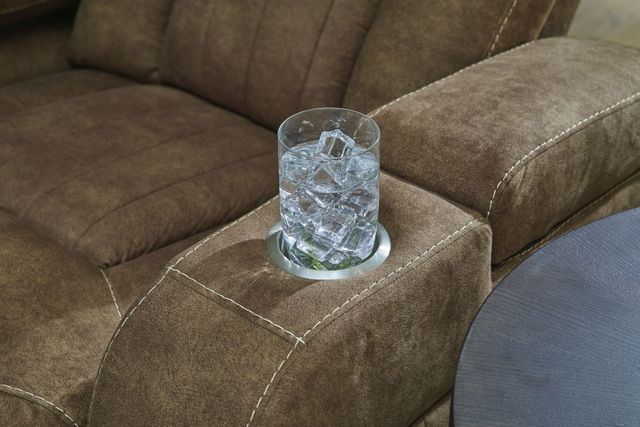 Signature Design by Ashley® Wolfridge Brindle Power Reclining Loveseat-4