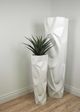 Le Present Lux Textura White 36" Planter-4