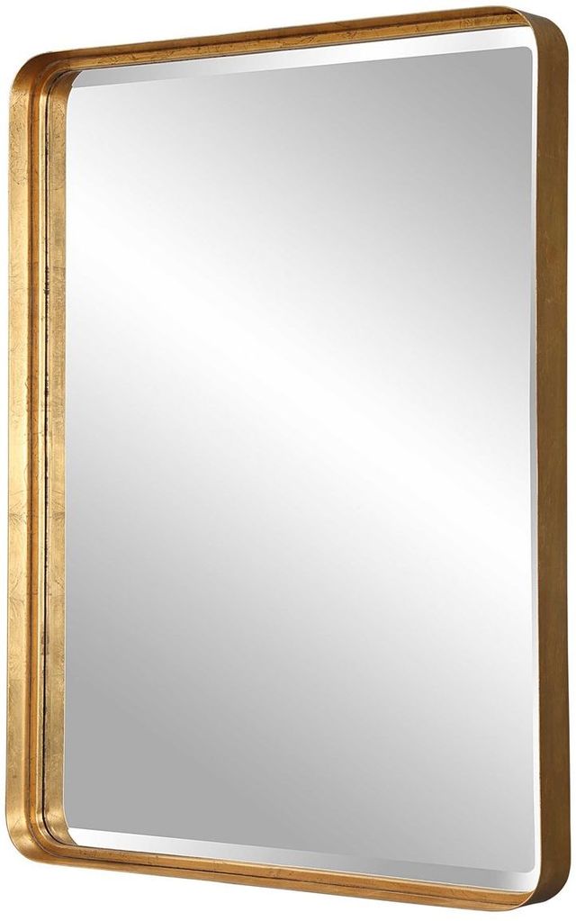 Uttermost® Crofton Antiqued Gold Leaf Large Mirror-4