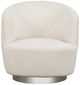 Fairfield® Customizable Dhalia Leather Lounge Chair with Nickel Metal Base-2