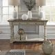 Liberty Furniture Morgan Creek Wirebrushed Tobacco Sofa Table with Antique White Base-1