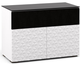Salamander Designs® Chameleon Milan 329 Whiten and Black Glass Speaker Integrated Cabinet-0