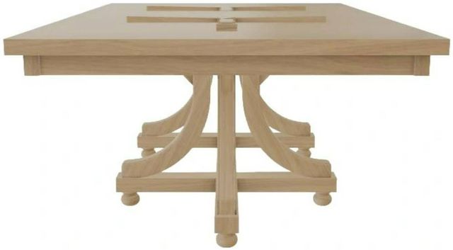 Mavin Customizable 48" x 48" Rectangular Plank Extendable Dining Table with 18" Leaf-2