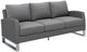 New Classic® Home Furnishings Fiji 4-Piece Gray Aluminum/Fabric/Wicker Outdoor Conversation Set-2