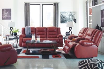 Signature Design by Ashley® Vacherie Salsa Reclining Sofa-3