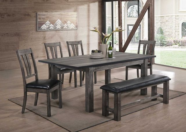 Elements International Nathan Gray Oak Dining Table-2