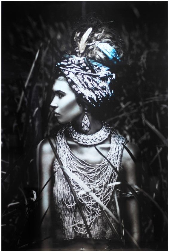 Classy Living Woman Native Rhinestones Wall Art-0