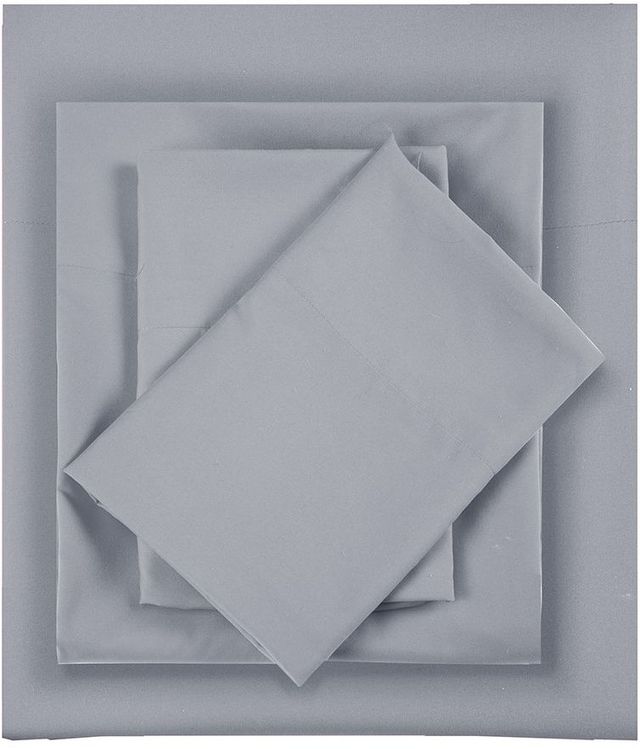 Olliix by Intelligent Design Grey California King Microfiber All Season Wrinkle-Free Sheet Set-0