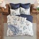 Olliix by Madison Park 7 Piece Blue King/California King Zennia Printed Seersucker Comforter Set with Throw Blanket-5