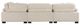 Mazin Furniture Traverse 4-Piece Beige Modular Sectional with Ottoman-3