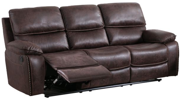 Mazin Furniture Kincaide Brown Manual Reclining Sofa-1