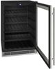 U-Line® 1 Class 24" Stainless Steel Glass Door Wine Refrigerator-1