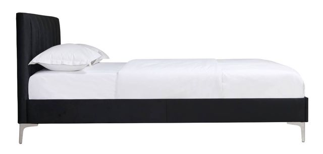 Mazin Furniture Melina Black Full Upholstered Platform Bed-2