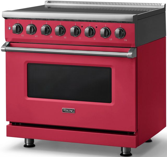 Viking® 5 Series 36" Valentine Pro Style Induction Range with Polished Chrome Trim-2