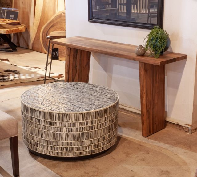 Home Trends & Design Barcelona Natural Console Table-3