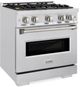 ZLINE 30" 4.2 cu. ft. Dual Fuel Range with 4 Burner DuoPro™ Cooktop and Electric Convection Oven in Satin Stainless Steel-2