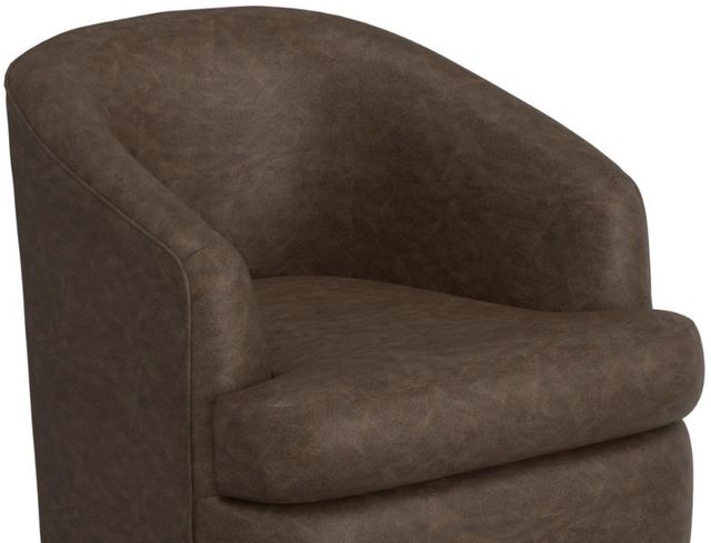 International Furniture Direct Tumbi Brown Faux Leather Swivel Accent Chair-4