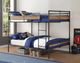 ACME Furniture Brantley II Sandy Black/Dark Bronze Queen Over Queen Bunk Bed-1