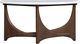 Magnussen Home® Arwen White Demilune Sofa Table with Brown Base-1