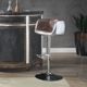 ACME Furniture Brancast Silver/Vintage Brown Adjustable Stool-1
