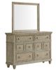 Elements International Whit-Ash Light Gray Dresser and Mirror-0