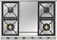 Ilve Nostalgie II 36” Stainless Steel Gas Cooktop with 6 Burners, Griddle and Chrome Trim-0