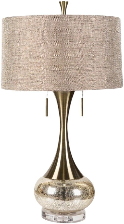 Surya Karval Gold/Metallic Silver Accent Table Lamp-0