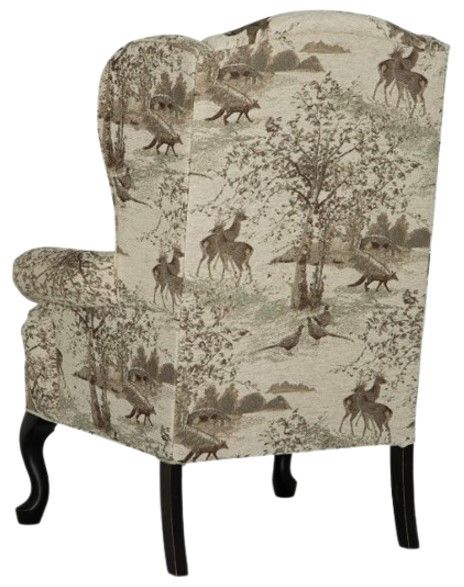 Best® Home Furnishings Field & Stream Home Sylvia ABX2 Wing Back Chair with Antique Black Legs-3