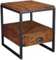 Hammary® Baja Vintage Umber Rectangular End Table with Black Frame-0