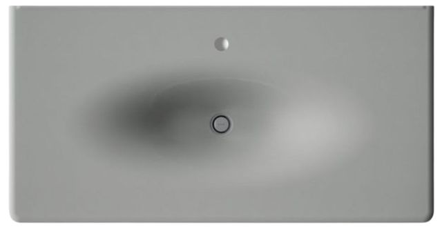 Kohler Iron/Impressions® Basalt 43" Single Hole Enameled Cast Iron Vanity Top with Integrated Oval Sink-1