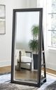 Signature Design by Ashley® Evesen Black Floor Standing Mirror with Storage-1