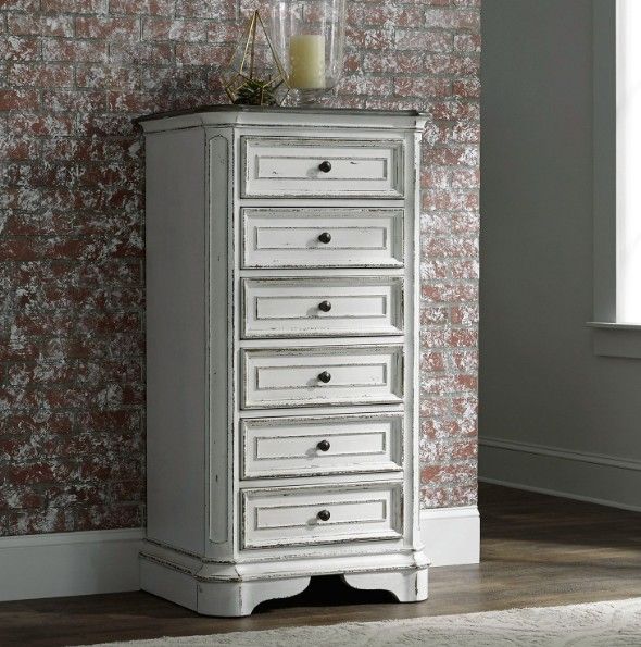 Liberty Furniture Magnolia Manor Antique White/Weathered Bark Lingerie Chest-1