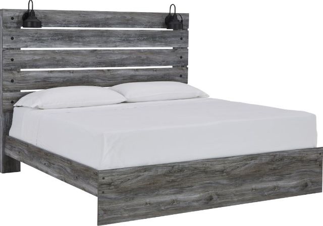 Signature Design by Ashley® Baystorm 5-Piece Gray King Panel Bed Set-1