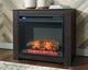 Signature Design by Ashley® Harlinton Black Fireplace Mantel with Fireplace Insert-2