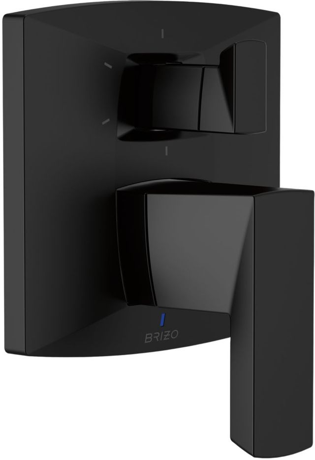 Brizo Vettis® Matte Black Pressure Balance Valve with Integrated 6-Function Diverter Trim-0