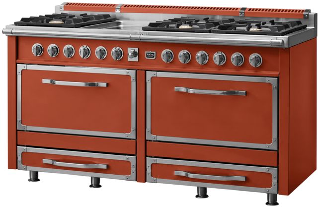 Viking® Tuscany 66” Spiced Cider Pro Style Dual Fuel Range with Griddle-2