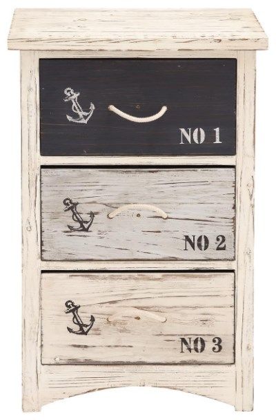 Deco Marche Blue/White Small Chest-1