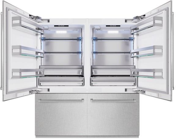 ZLINE 72" 39.6 Cu. Ft. Satin Stainless Steel Built In French Door Refrigerator-3