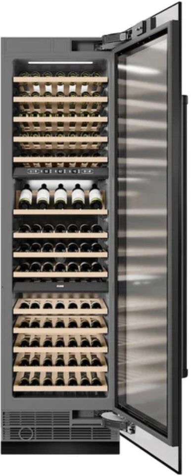 ZLINE 24" 12.4 Cu. Ft. Black Stainless Steel Triple Zone Column Wine Cooler-3