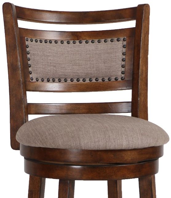 New Classic® Home Furnishings Aberdeen Brown Swivel Bar Stool-0
