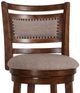 New Classic® Home Furnishings Aberdeen Brown Swivel Bar Stool-4