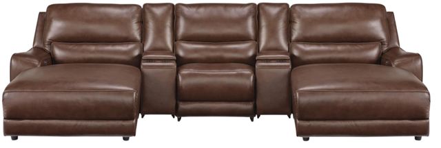 Signature Design by Ashley® DeepWakes 5-Piece Canyon U-Shape Power Reclining Sectional and Double Chaise-0