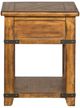 Magnussen Home® Chesterfield Farmhouse Timber Small Rectangular End Table-5