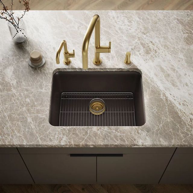 KOHLER® Cairn® Matte Brown 25" Undermount Single-Bowl Kitchen Sink-1