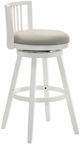 Armen Living Harper Fog/Matte White Swivel Bar Stool-4