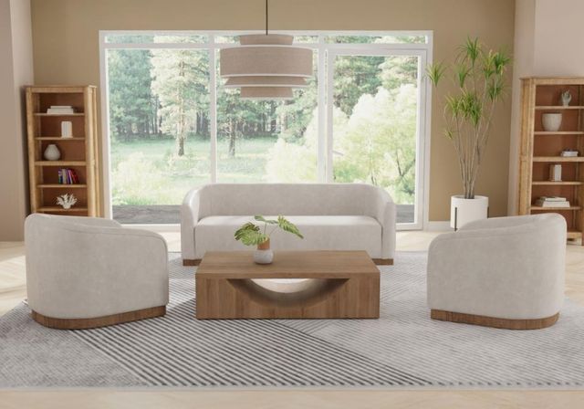International Furniture Direct Suomi Ivory 88" Sofa-1