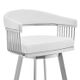 Armen Living Chelsea White 26" Swivel Counter Stool-3