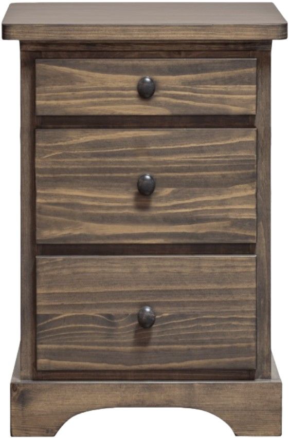 Mako Wood Furniture Polo Brown 2 and 1/2-Drawer Mini Nightstand-0